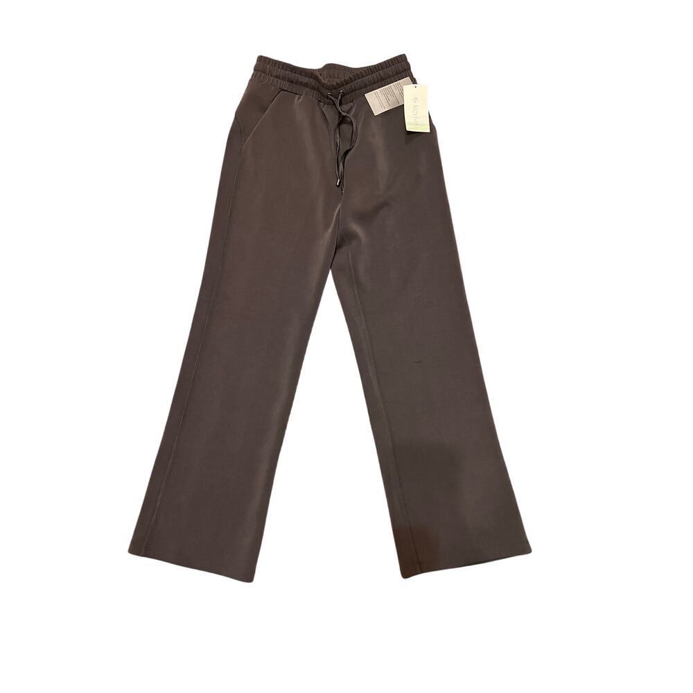 As Revival Modal NWT Wide Leg Straight Joggers Drawstring Gray Charcoal Soft